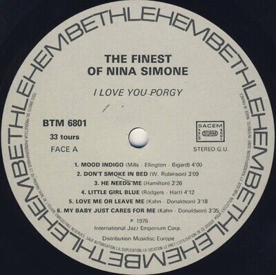 Nina Simone - The Finest Of Nina Simone - I Loves You Porgy Vinyl LP