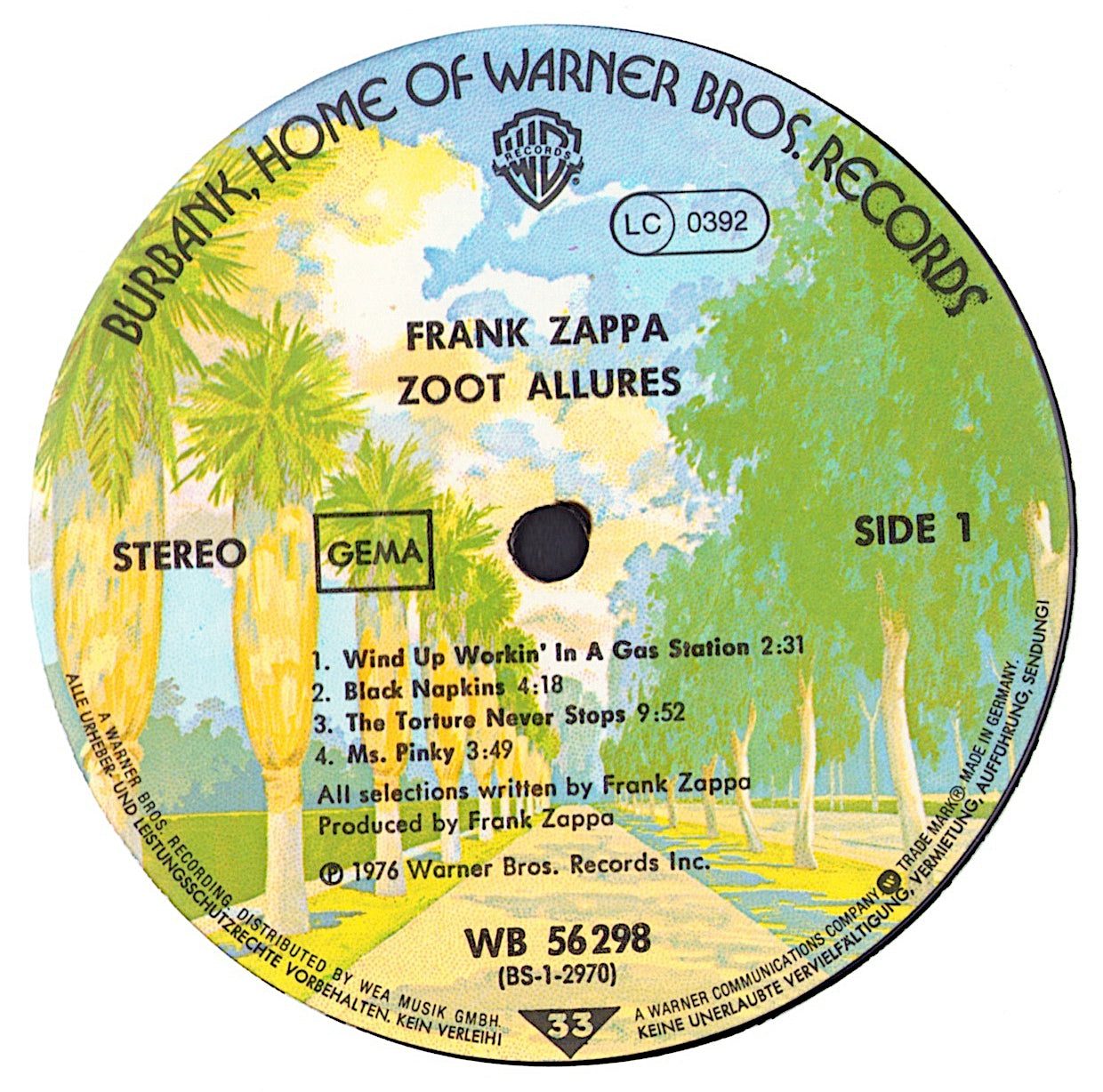 Frank Zappa - Zoot Allures Vinyl LP