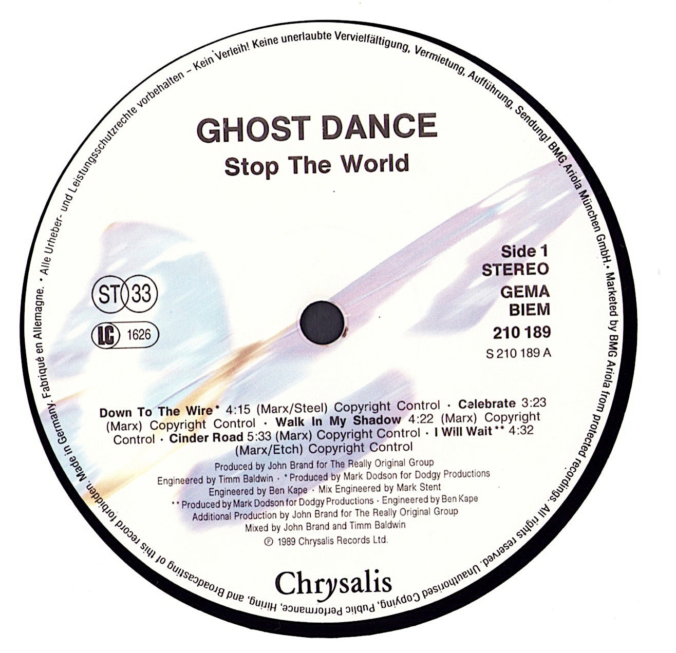 Ghost Dance - Stop The World Vinyl LP