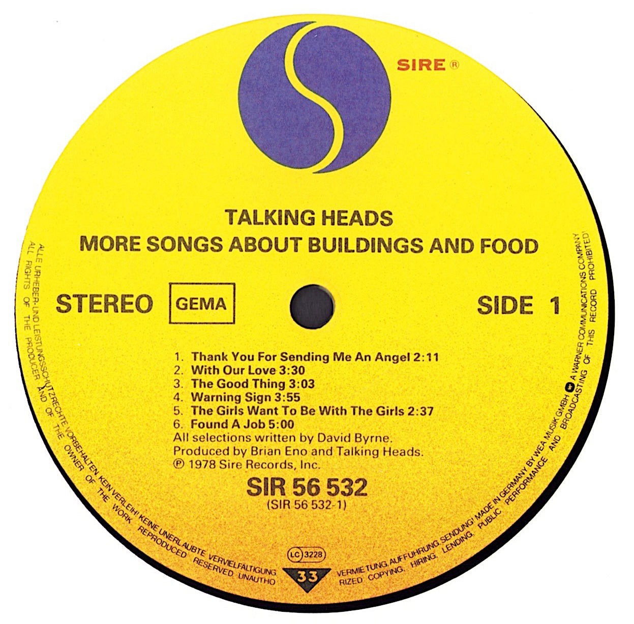 Talking Heads - More Songs About Buildings And Food