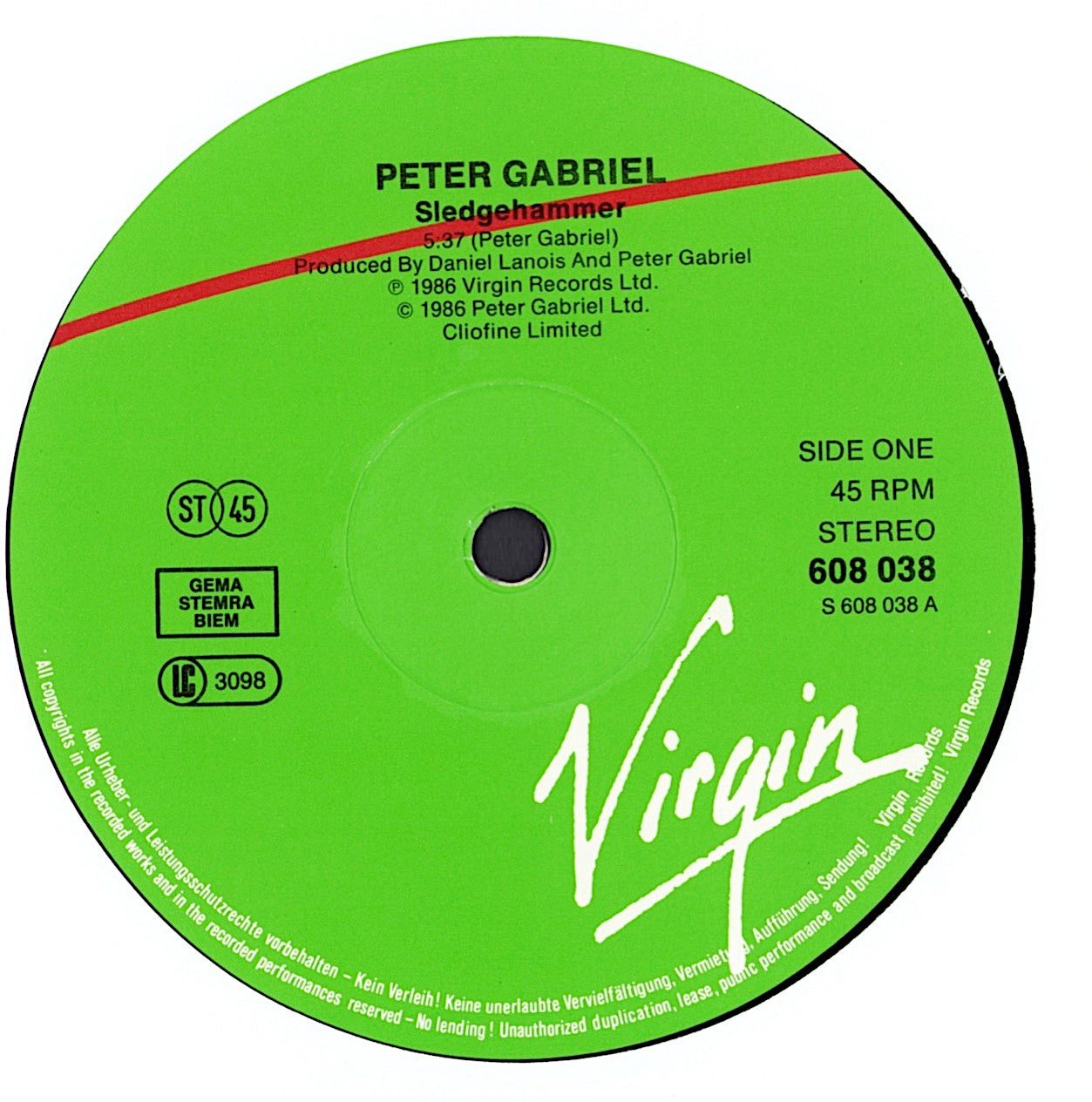 Peter Gabriel - Sledgehammer Vinyl 12" Maxi