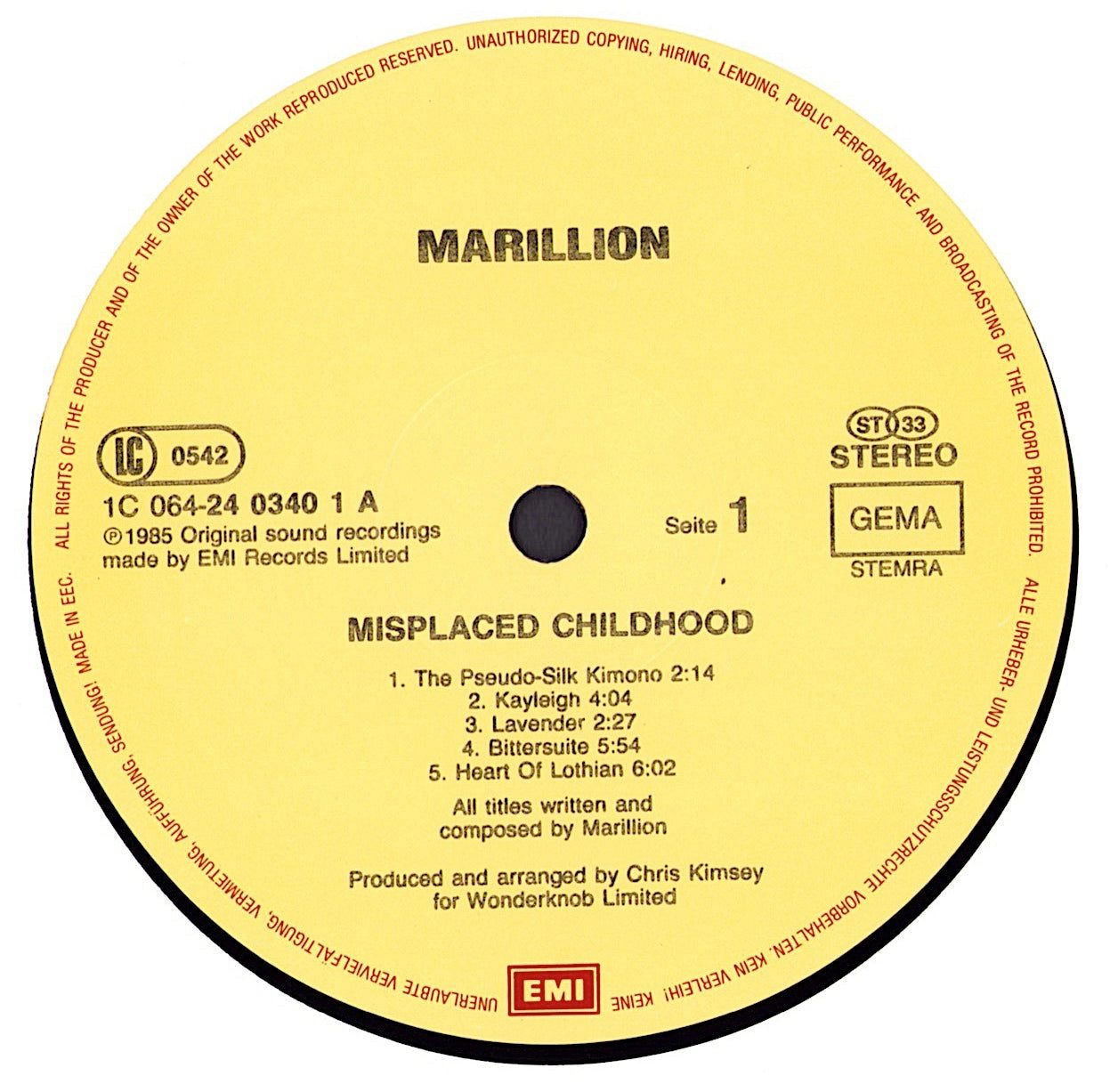 Marillion - Misplaced Childhood