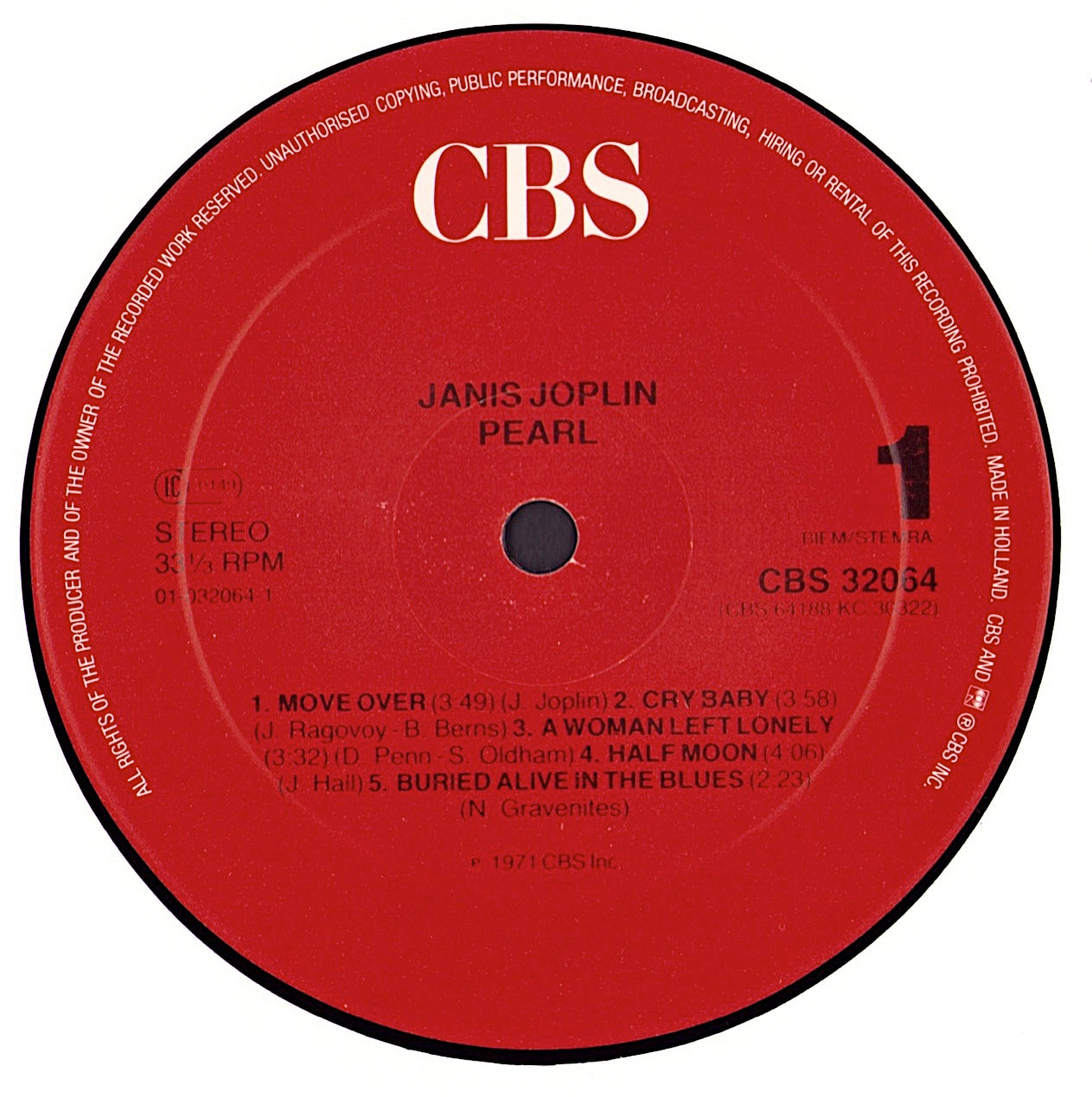 Janis Joplin - Pearl Vinyl LP EU