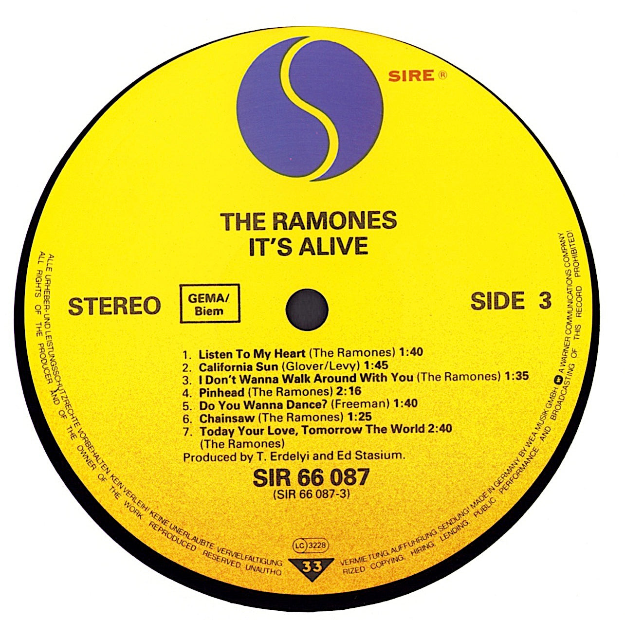 Ramones - It's Alive Vinyl 2LP