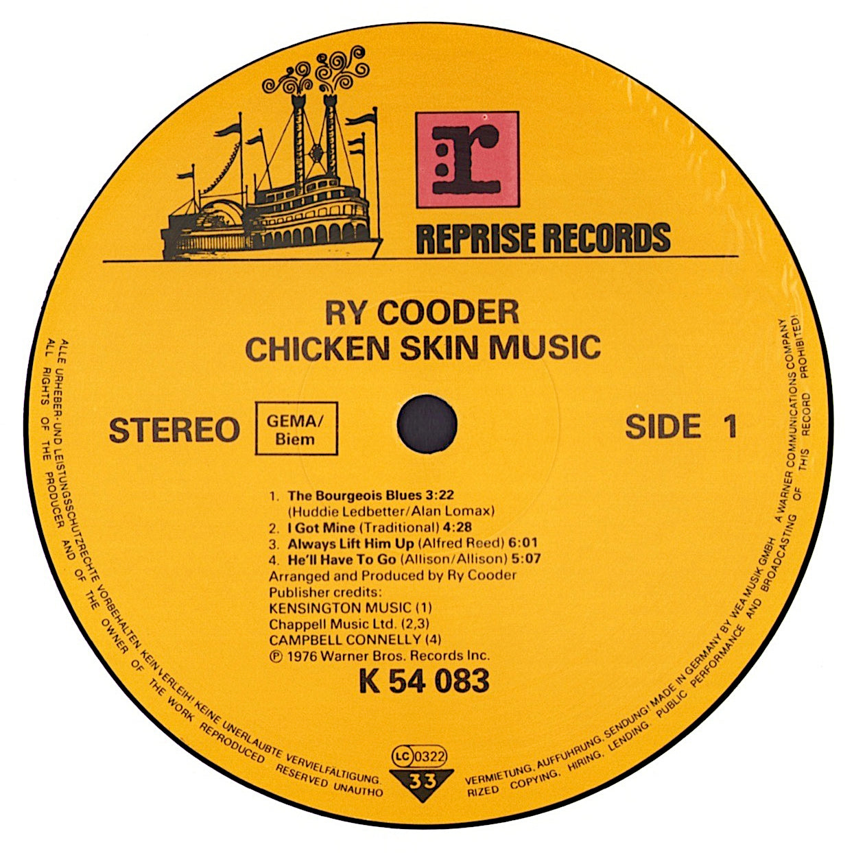 Ry Cooder - Chicken Skin Music Vinyl LP