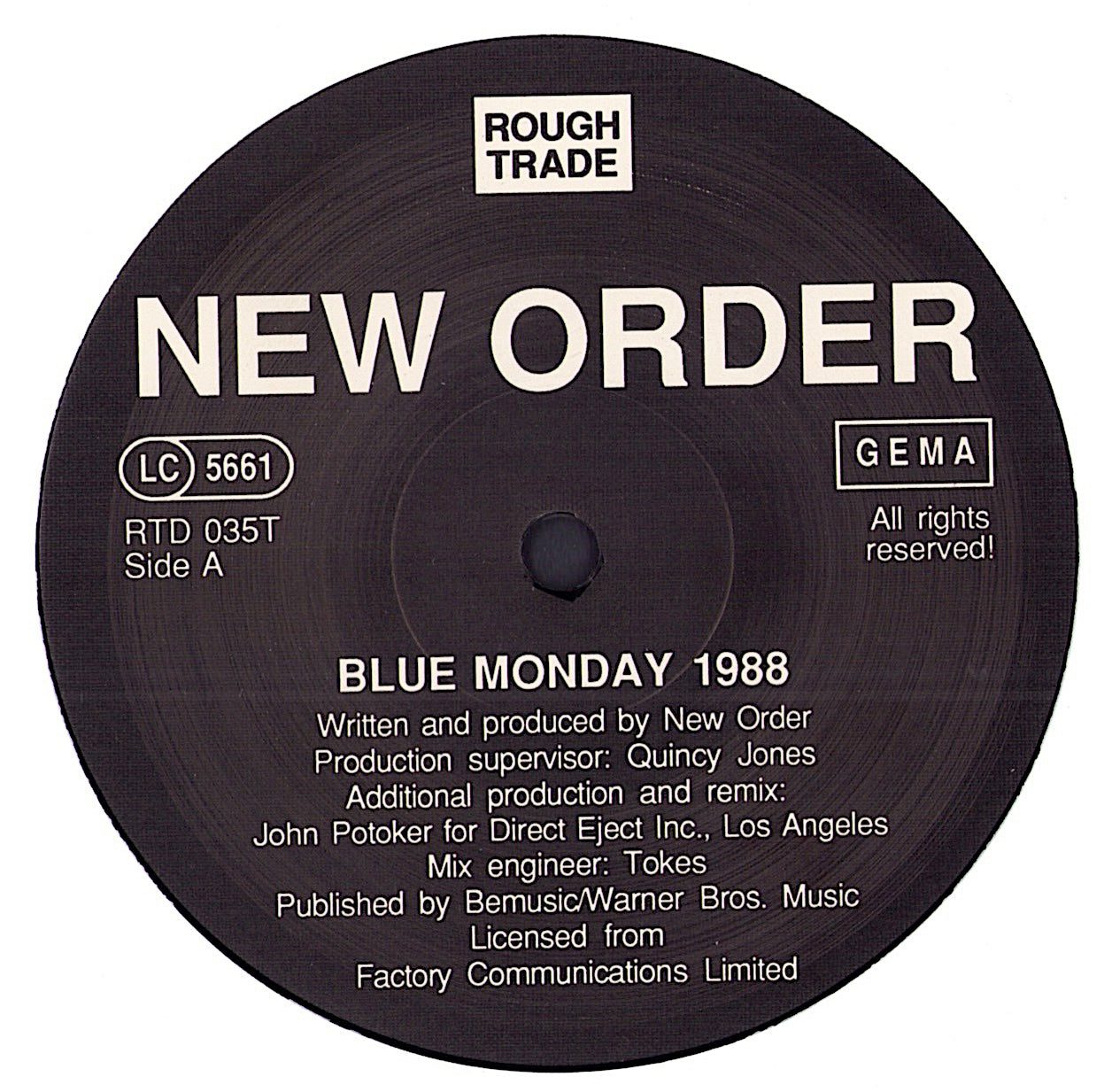 NewOrder - Blue Monday 1988 Vinyl 12" DE