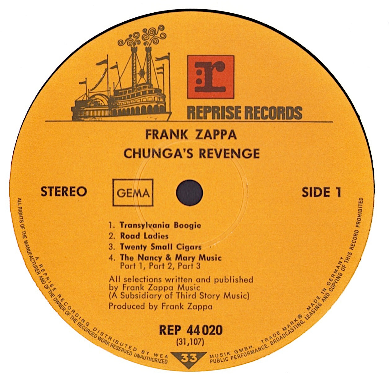 Frank Zappa - Chunga's Revenge Vinyl LP
