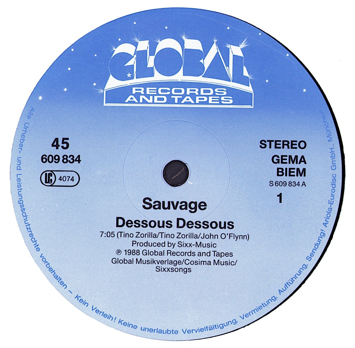 Sauvage - Dessous Dessous Vinyl 12"