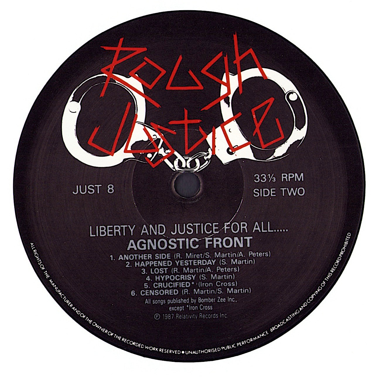 Agnostic Front - Liberty & Justice For... Vinyl LP