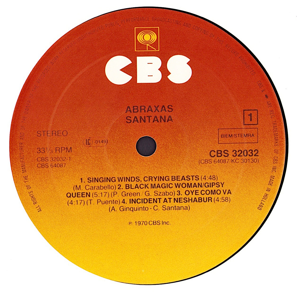 Santana - Abraxas Vinyl LP