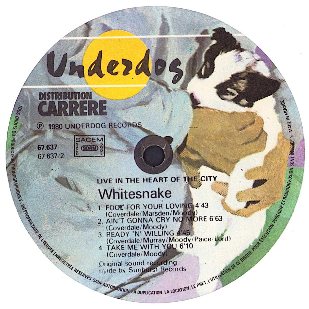 Whitesnake - Live... In The Heart Of The City Vinyl 2LP