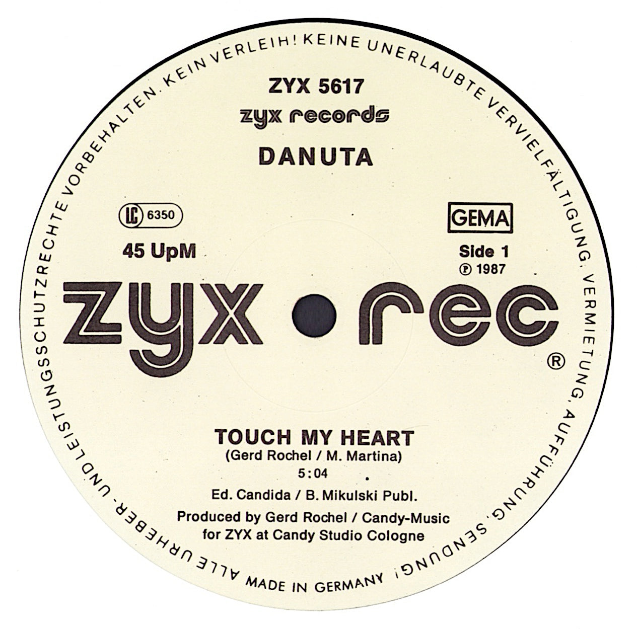 Danuta – Touch My Heart Vinyl 12"