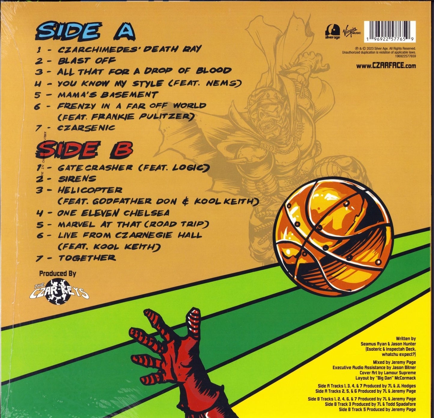 Czarface - Czartificial Intelligence Stole The Ball Edition Orange Vinyl LP RSD Edition