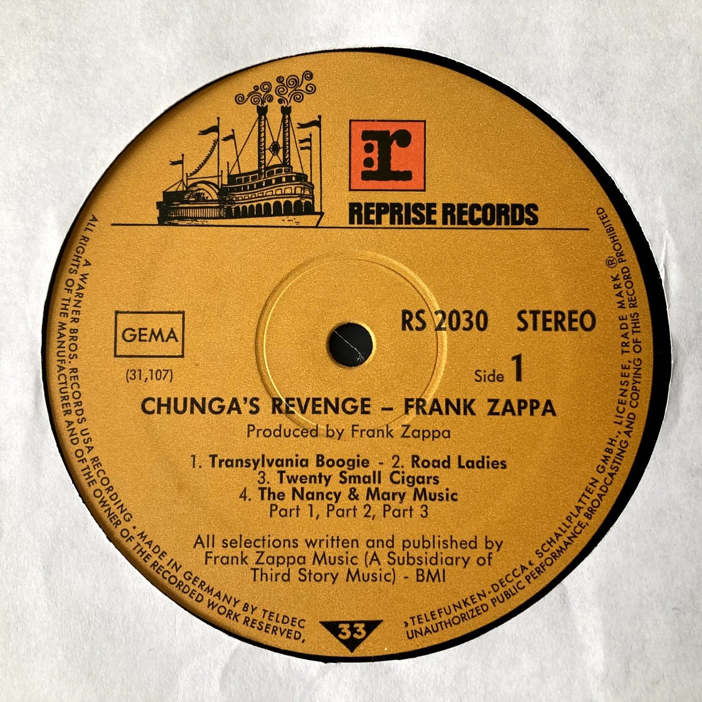 Frank Zappa - Chunga's Revenge Vinyl LP