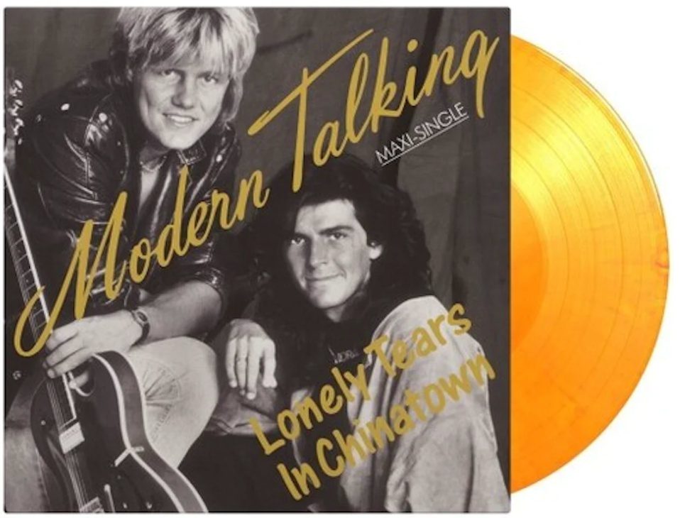 Modern Talking – Lonely Tears In Chinatown Yellow & Orange Marbled Vinyl 12"