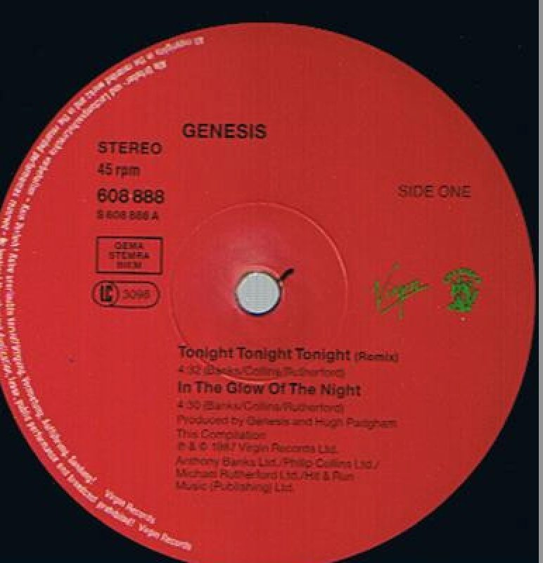 Genesis - Tonight, Tonight, Tonight Vinyl 12"