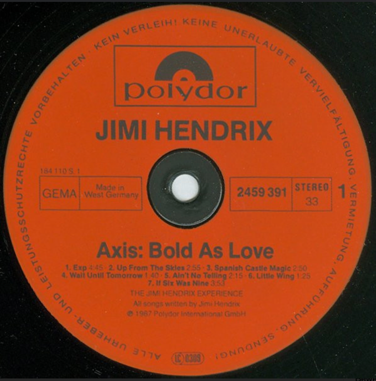 The Jimi Hendrix Experience - Axis: Bold As Love Vinyl LP