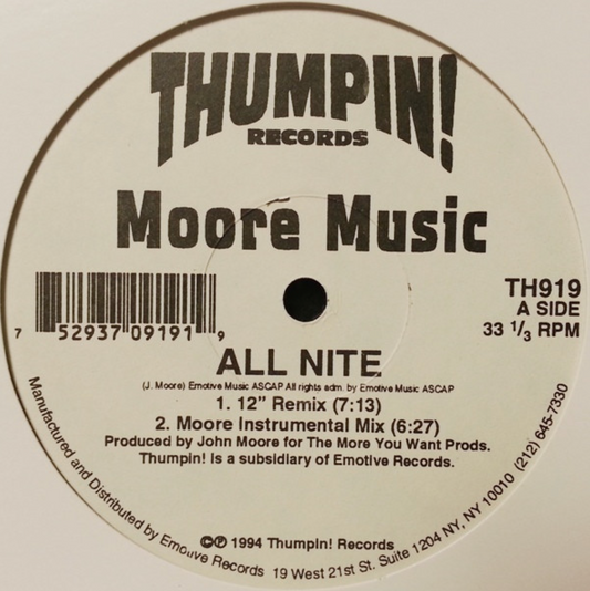 Moore Music – All Nite / Hey (Get Down) (Vinyl 12")