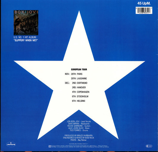 Bon Jovi ‎- Livin' On A Prayer / You Give Love A Bad Name / Edge Of A Broken Heart Vinyl 12" Maxi-Single Kopie