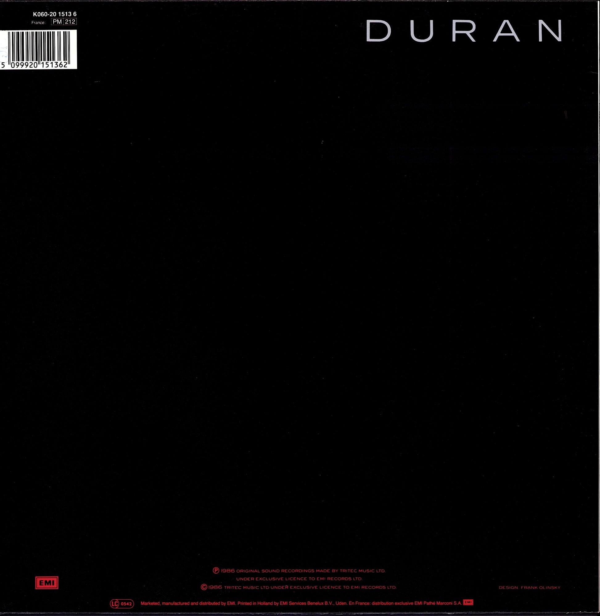 Duran Duran - Save A Prayer Vinyl 12" Kopie