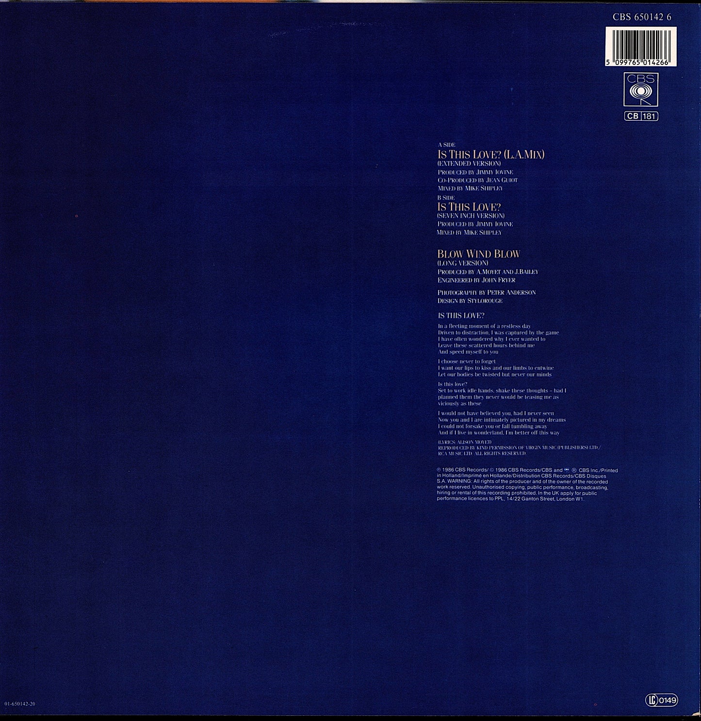 Alison Moyet – All Cried Out Vinyl 12" Maxi-Single Kopie