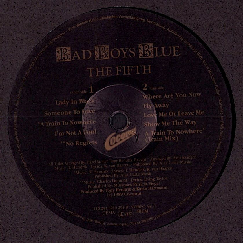 Bad Boys Blue - The Fifth Vinyl LP Kopie