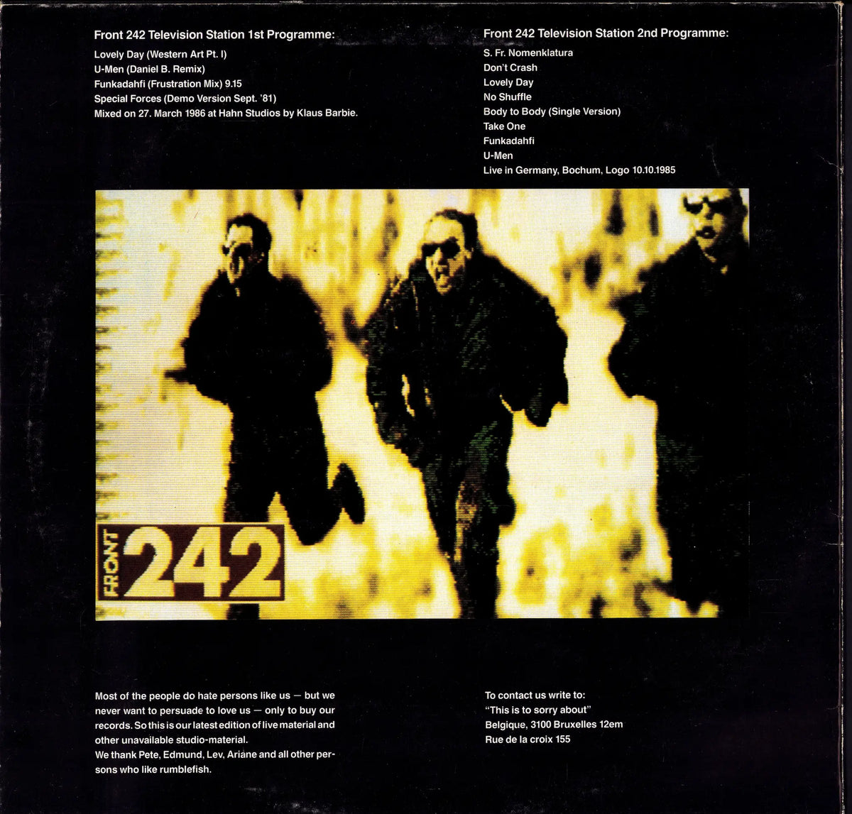 Front 242 - Television Station (Vinyl LP | Belgian Pressing | 1986)