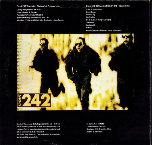 Front 242 - Television Station (Vinyl LP | Belgian Pressing | 1986)