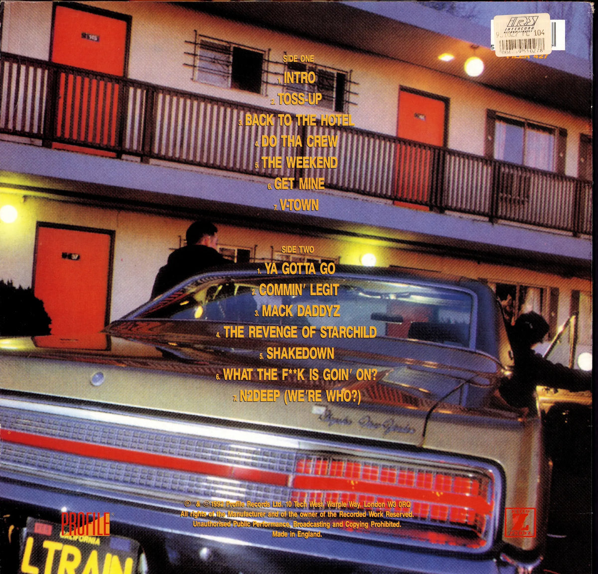 N2DEEP - Back To The Hotel (Vinyl LP | UK Pressing | 1992)