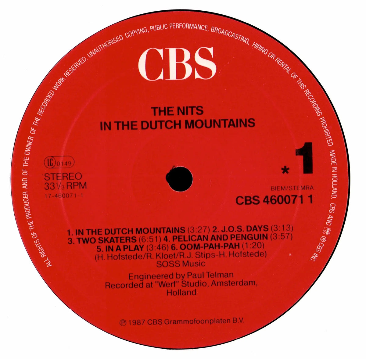 The Nits – In The Dutch Mountains Vinyl LP | Europe | 1987