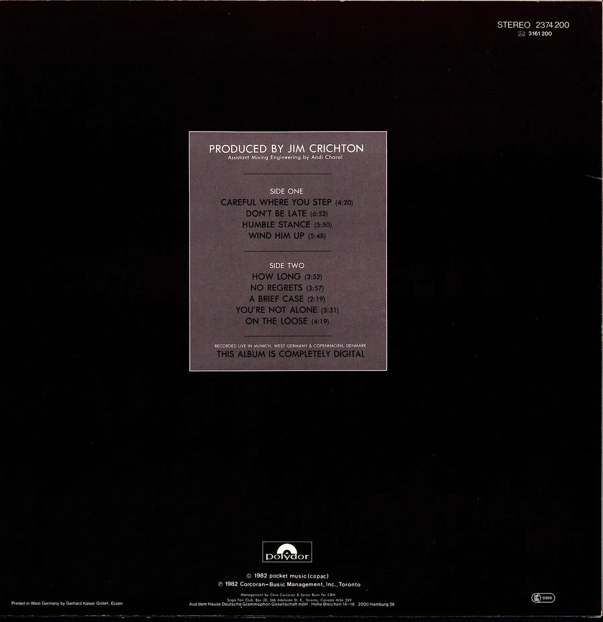 Saga – Saga Vinyl LP | DE Reissue | 1987 Kopie
