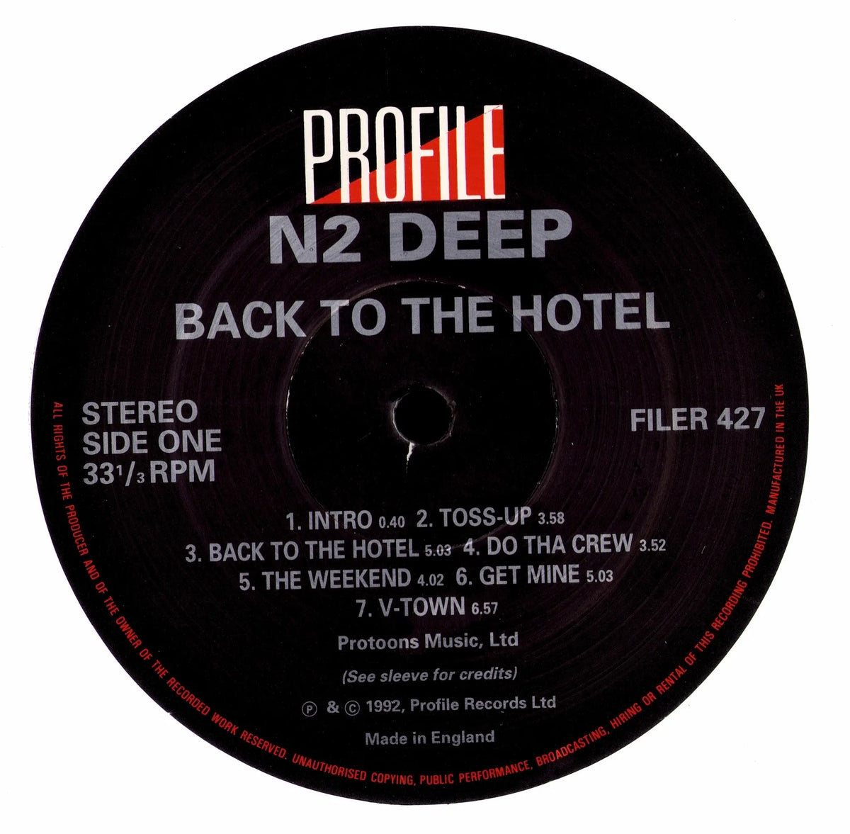 N2DEEP - Back To The Hotel (Vinyl LP | UK Pressing | 1992)