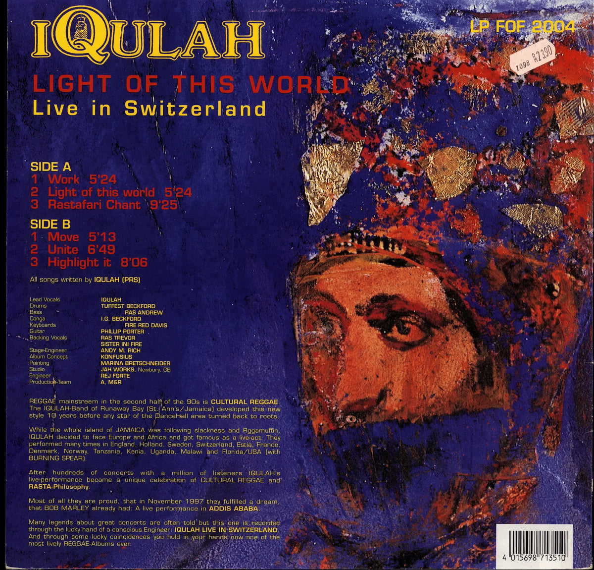 Iqulah - Light Of This World / Live In Switzerland (Vinyl LP | German Pressing | 1997)