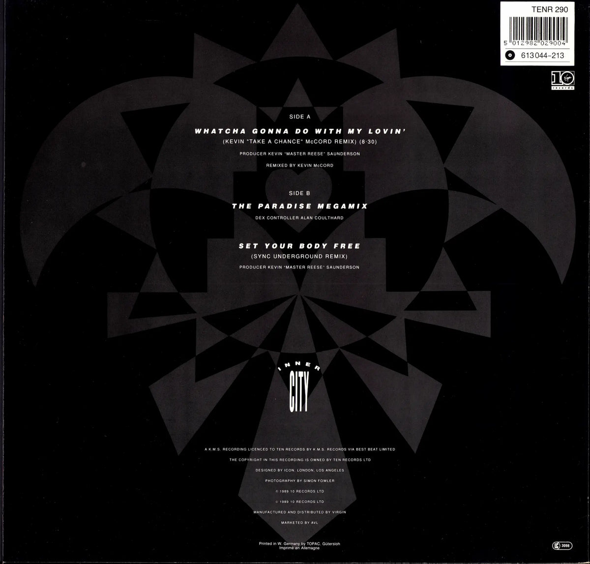 Inner City – Whatcha Gonna Do With My Lovin' (Vinyl 12″ | DE | 1989)