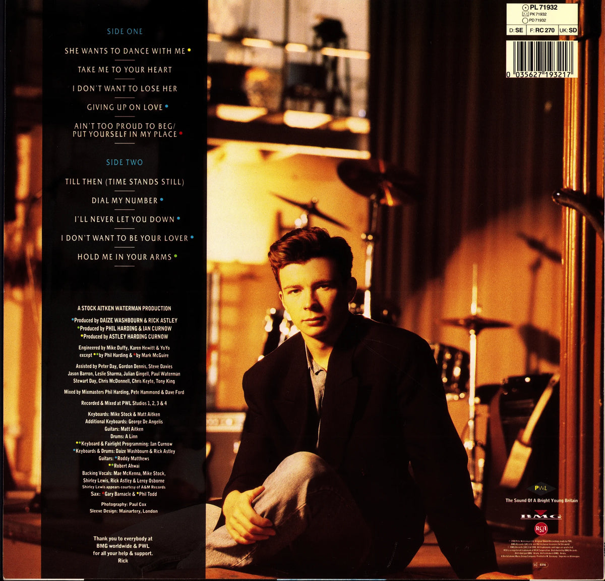 Rick Astley – Hold Me In Your Arms (Vinyl LP | Europe | 1988)