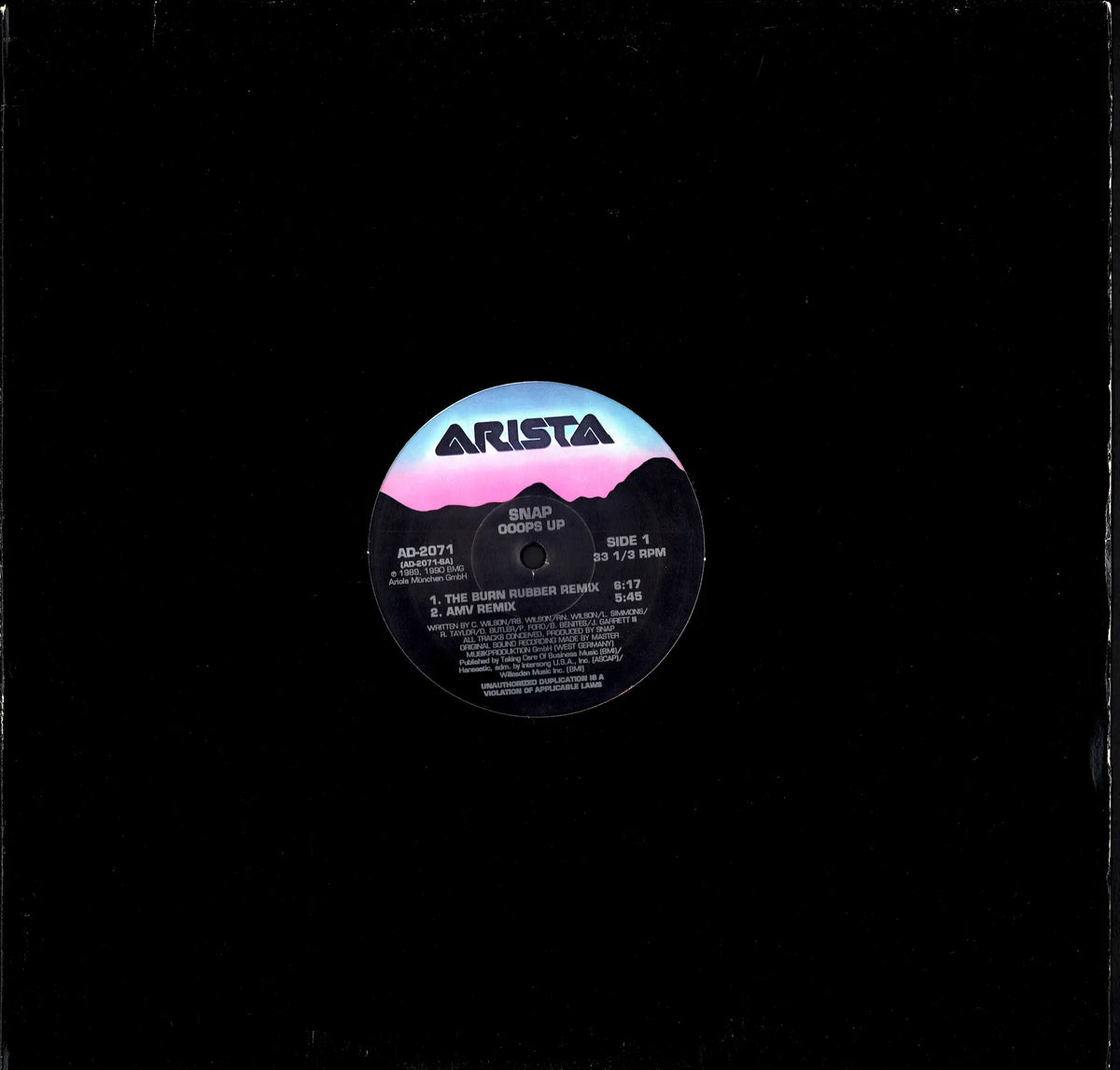 Snap! - Mary Had A Little Boy Club Edit Vinyl 12" Maxi-Single | EU Original | 1990 Kopie