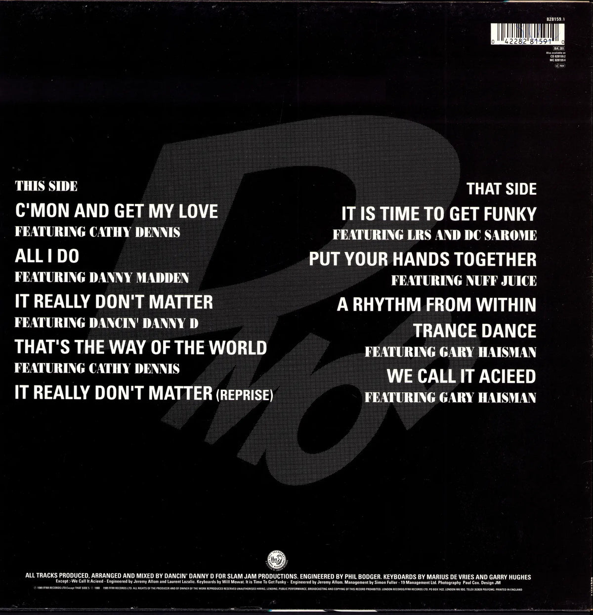 D Mob – A Little Bit Of This, A Little Bit Of That Vinyl LP | UK | 1989