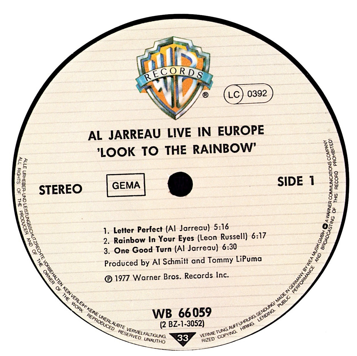 Al Jarreau – High Crime Vinyl LP | EU Original | 1984 Kopie