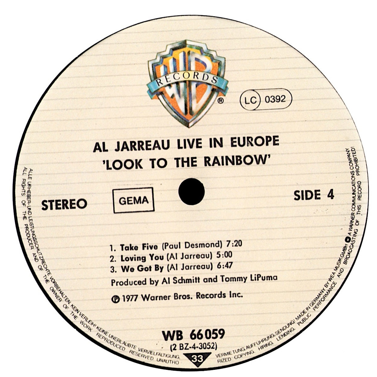 Al Jarreau – High Crime Vinyl LP | EU Original | 1984 Kopie