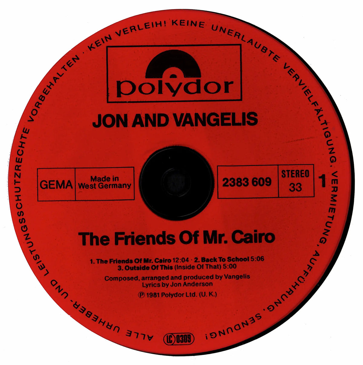 Vangelis – Antarctica Vinyl LP | DE Reissue | 1988 Kopie