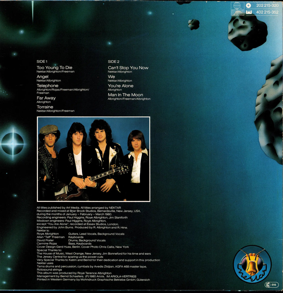 Nektar - Man In The Moon (Vinyl LP | DE Pressing | 1980) - back cover
