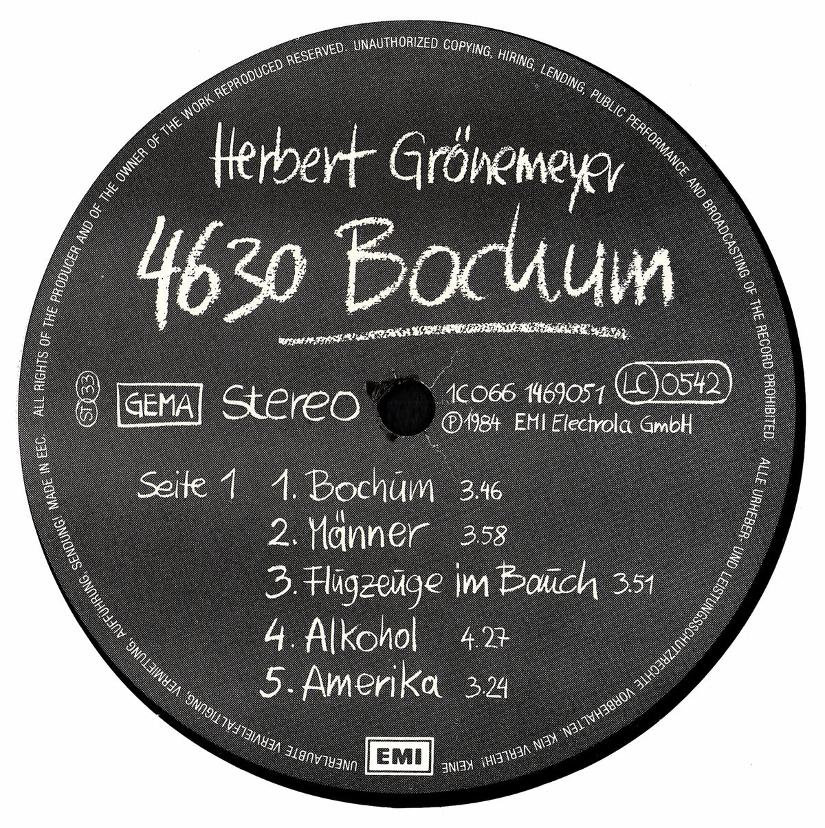 Herbert Grönemeyer - Total Egal Vinyl LP | DE Original | 1982 Kopie