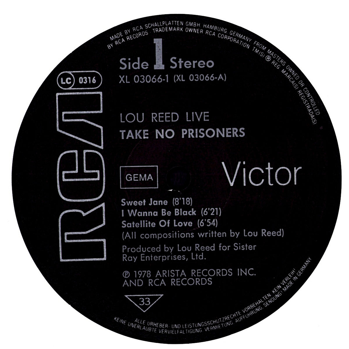Lou Reed - Walk On The Wild Side - The Best Of Lou Reed Vinyl LP | DE Original | 1972 Kopie