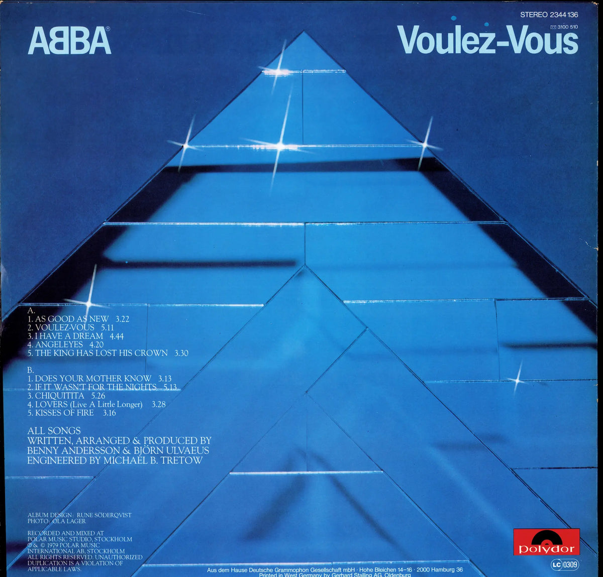 ABBA – Voulez-Vous Vinyl LP Rückseite