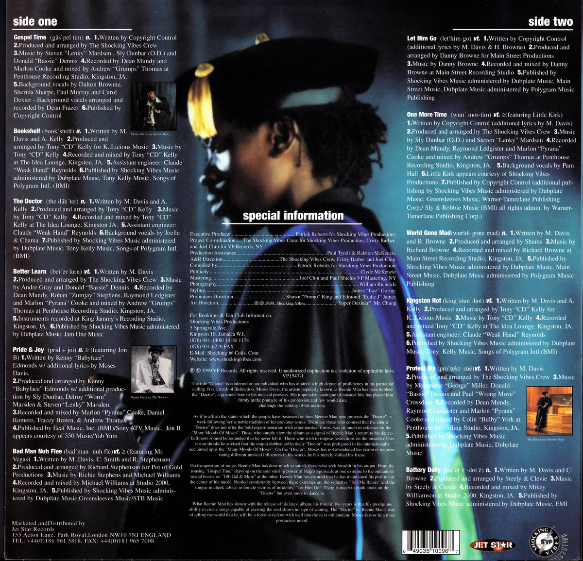 Beenie Man – The Doctor (Vinyl LP | UK | 1999)