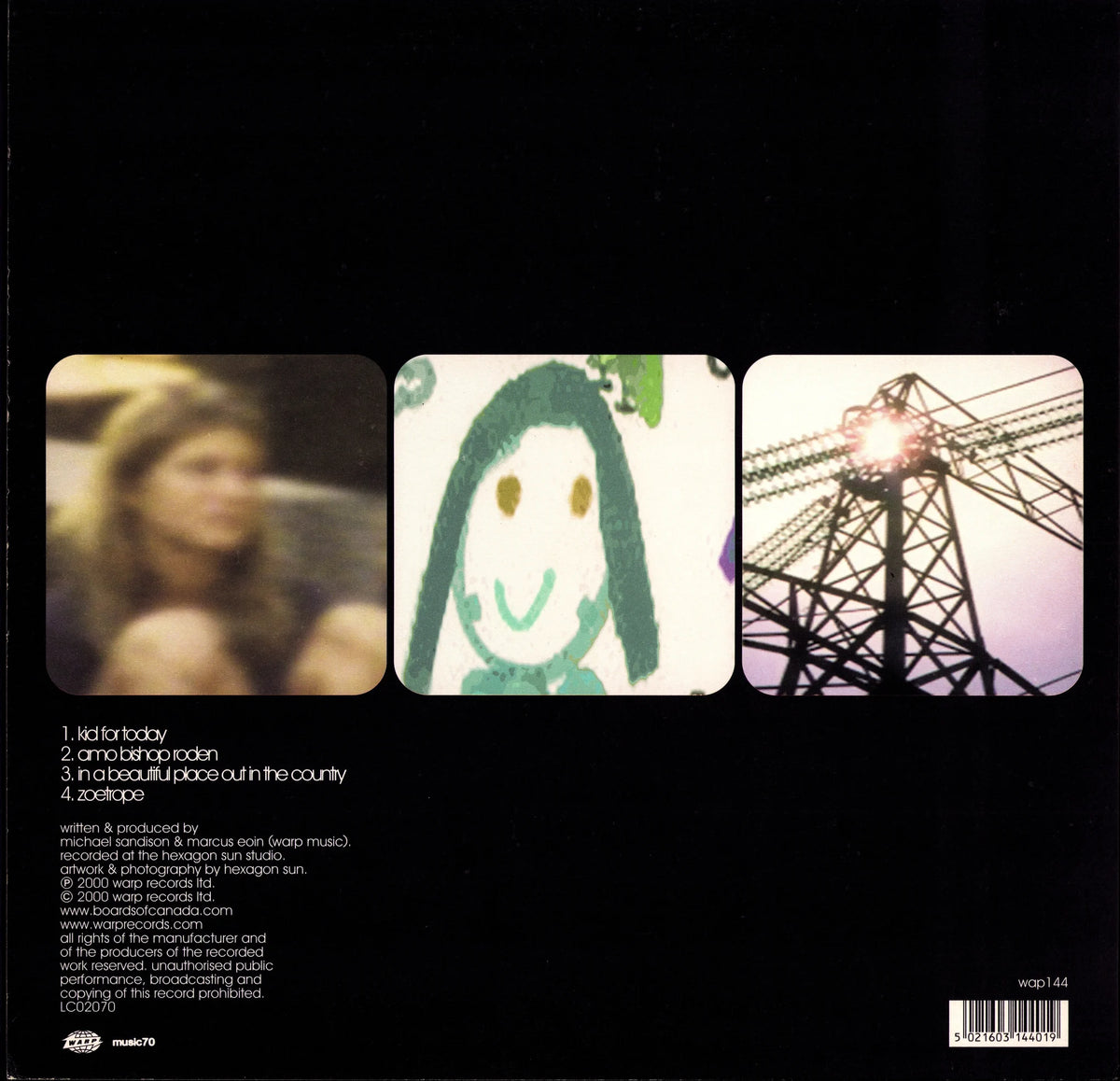 Boards Of Canada – In A Beautiful Place Out In The Country (Vinyl 12″ EP | UK | 2000) – back cover