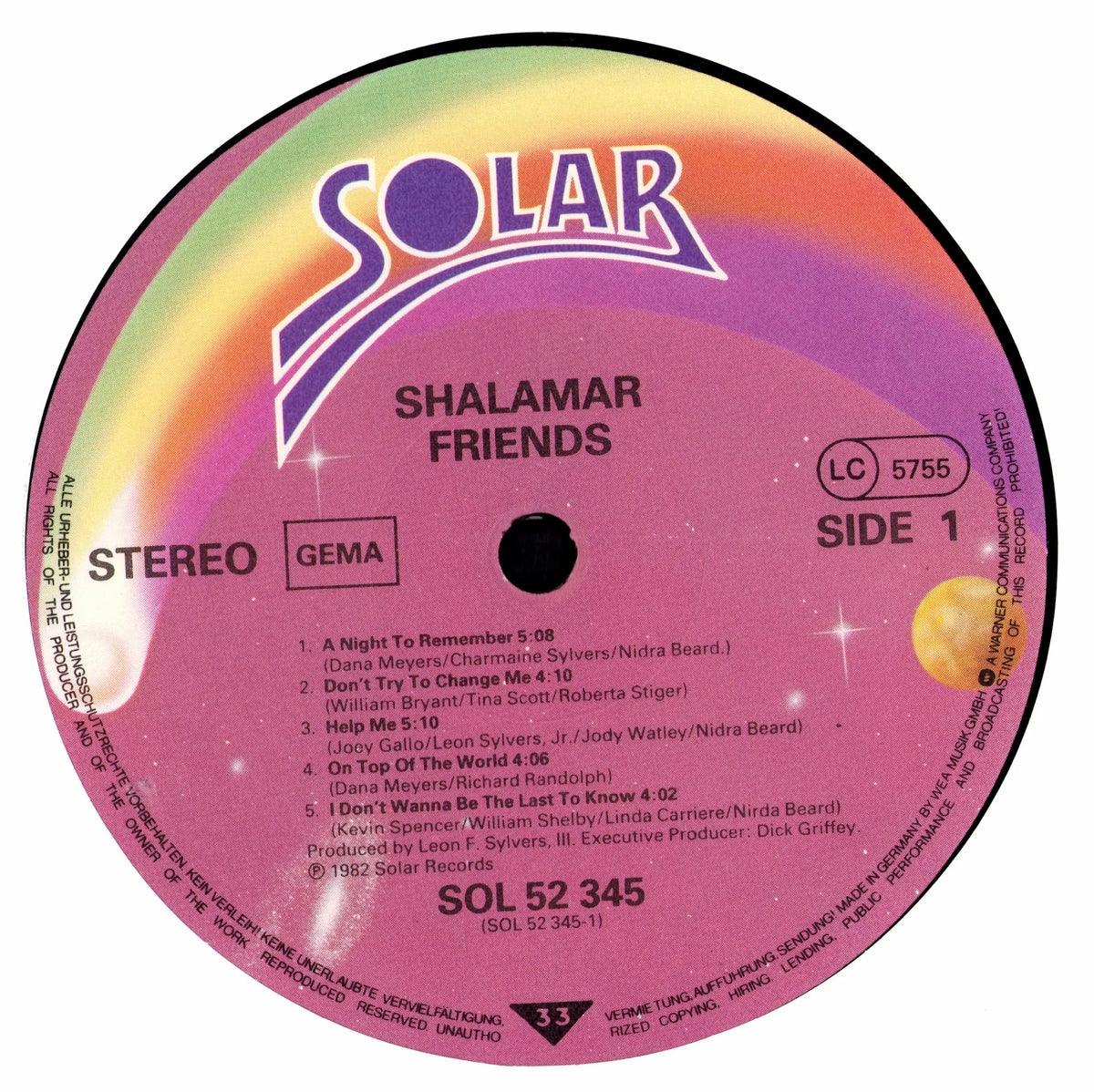 Shalamar - Friends Vinyl LP