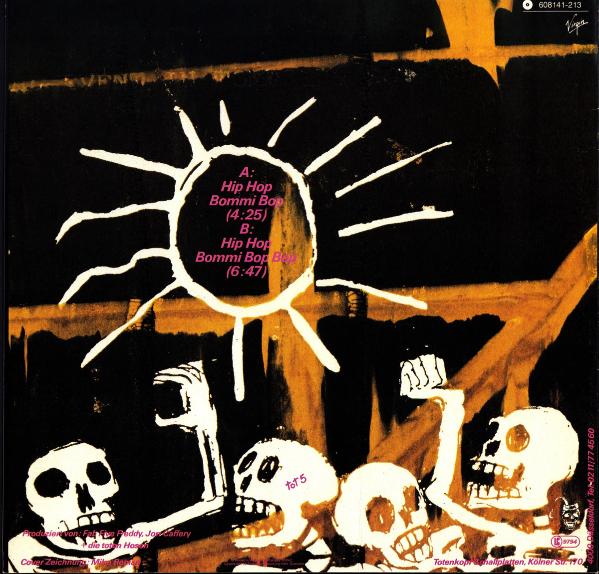 The Increadible T. H. Scratchers Starring: Freddy Love - Hip-Hop-Bommi-Bop Vinyl 12" Single | EU Reissue | 1986 | VG+/VG+