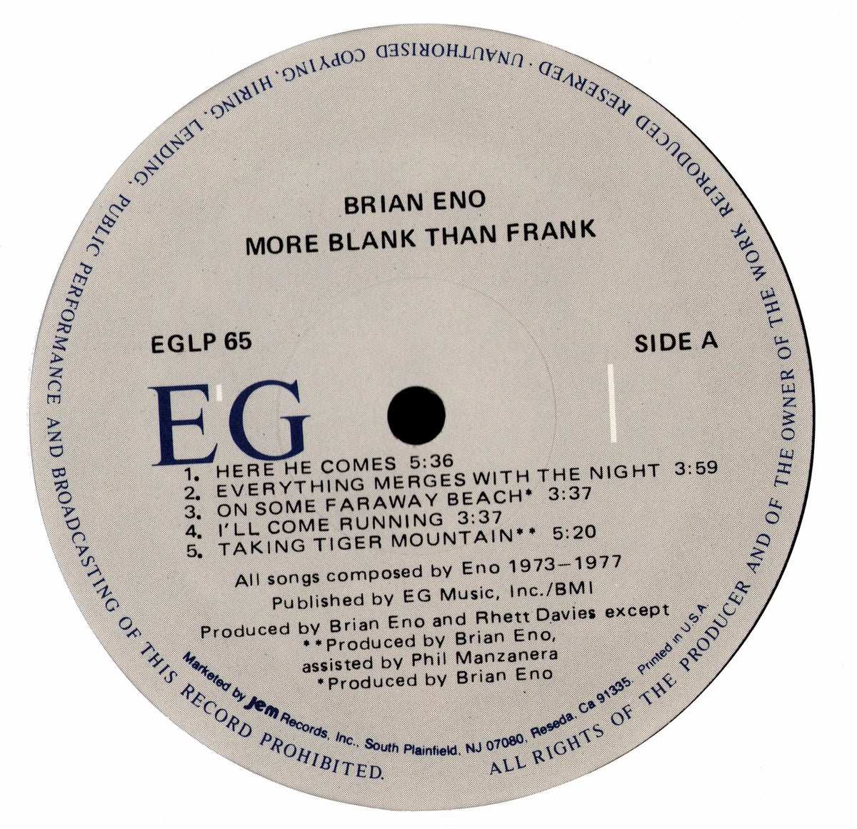 Brian Eno - Ambient 1 Music For Airports Vinyl LP | UK Original | 1979