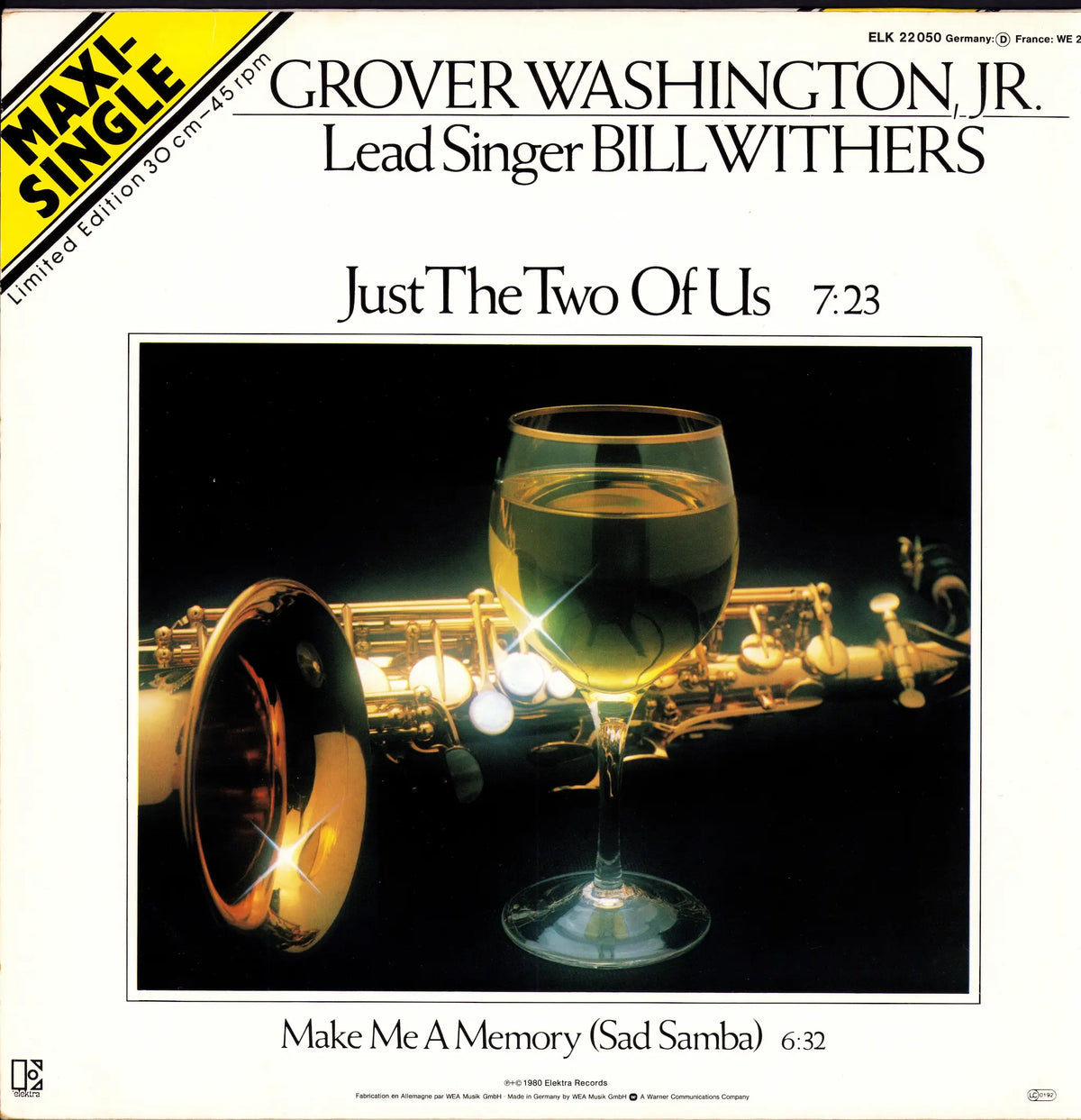 Grover Washington, Jr. – Just The Two Of Us / Make Me A Memory (Sad Samba) (Vinyl 12″ Maxi-Single | DE | 1981)